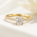 Solitaire Glass Stone Ring