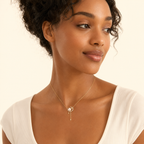 Celestial Blossom Moon Necklace