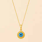 Golden Evil Eye Pendant Necklace