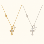 Layered Double Cross Necklace