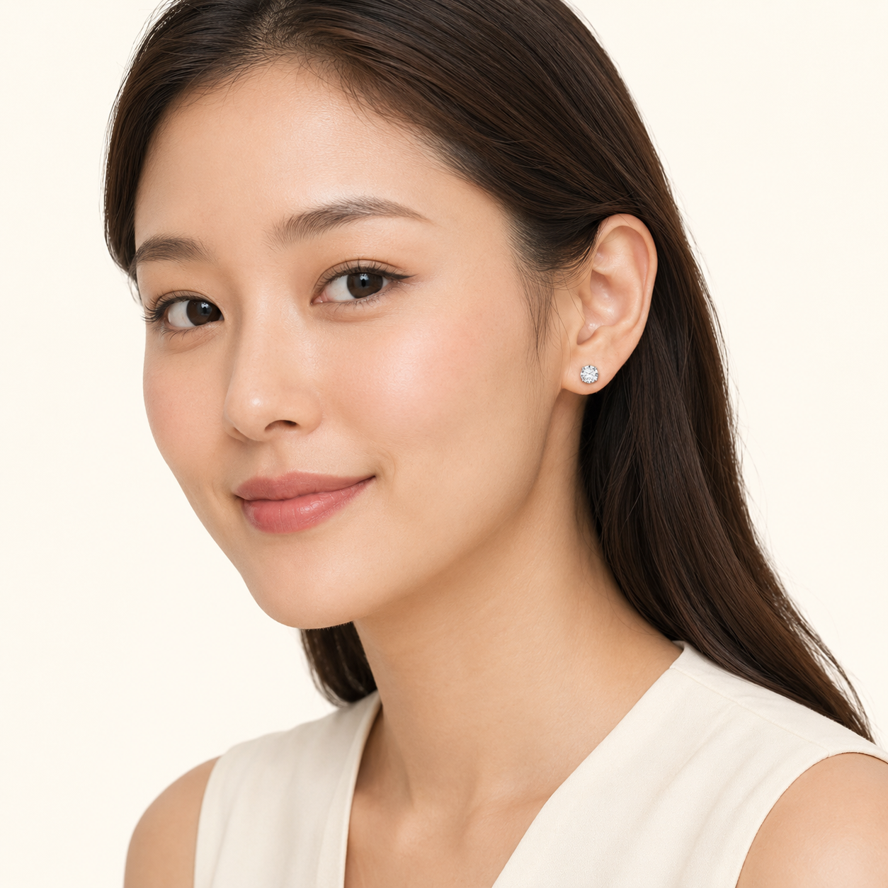 Classic Solitaire Stud Earrings