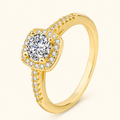 Square Glass Stone Ring
