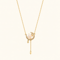 Celestial Blossom Moon Necklace