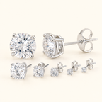 Classic Solitaire Stud Earrings