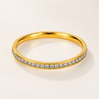 Pavé Glass Stone Ring