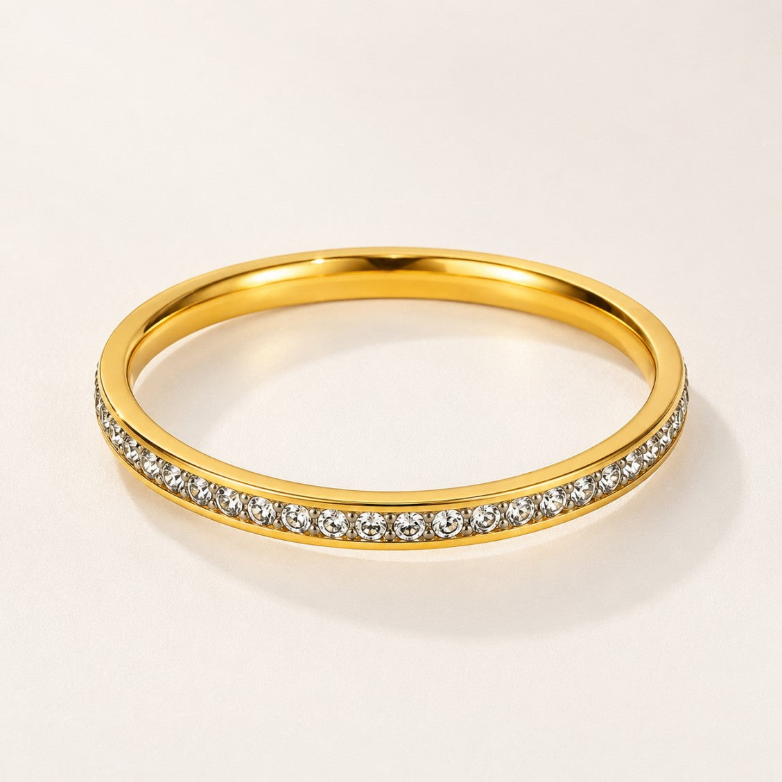 Pavé Glass Stone Ring