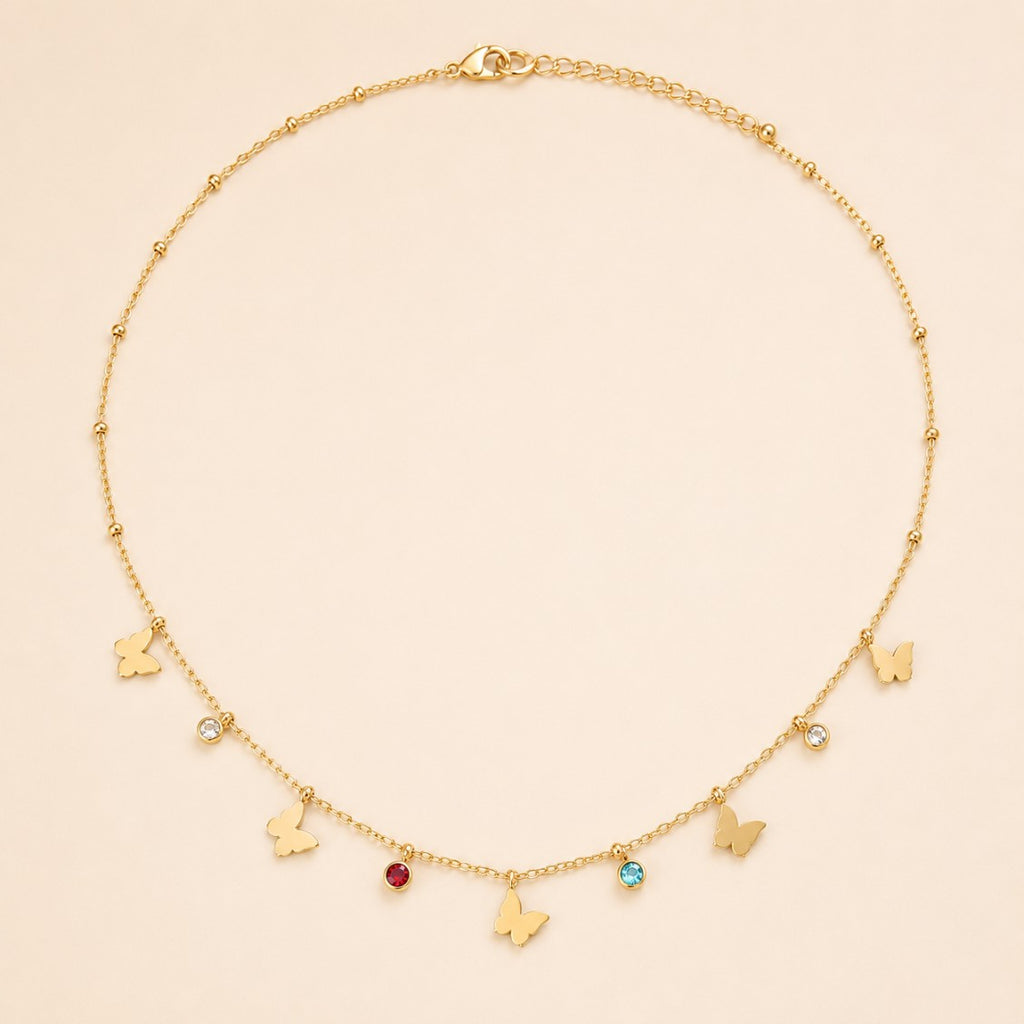 Golden Butterfly Charm Necklace