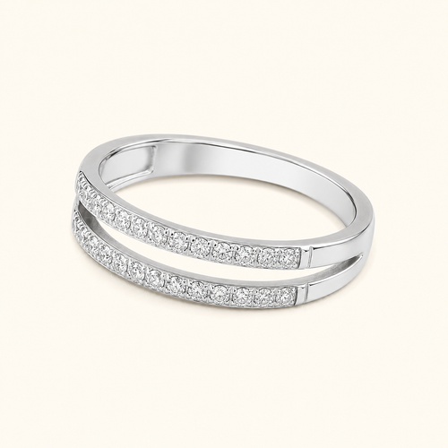 Double Row Sparkle Ring