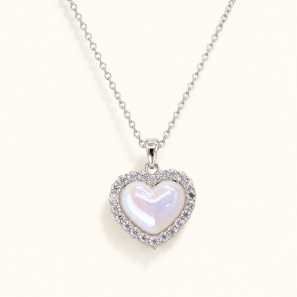 Artificial Pearl Heart Necklace