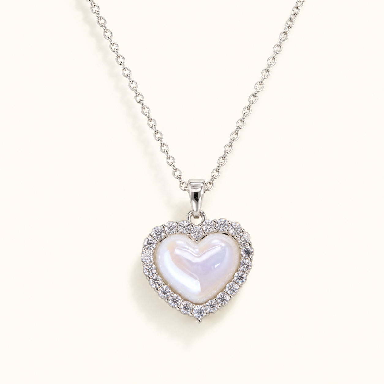 Artificial Pearl Heart Necklace