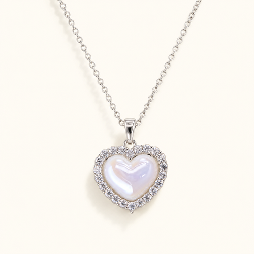 Artificial Pearl Heart Necklace