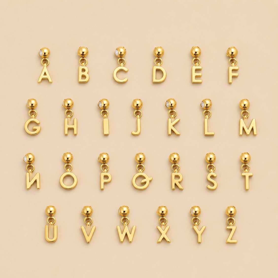 Plain Initial Letter Necklace