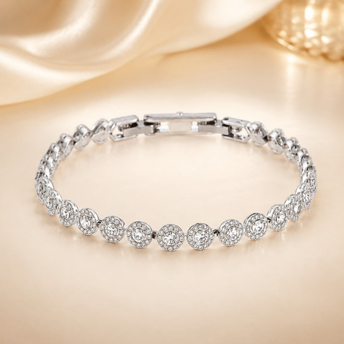 Golden Sparkle Tennis Bracelet