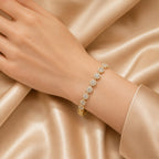 Golden Sparkle Tennis Bracelet