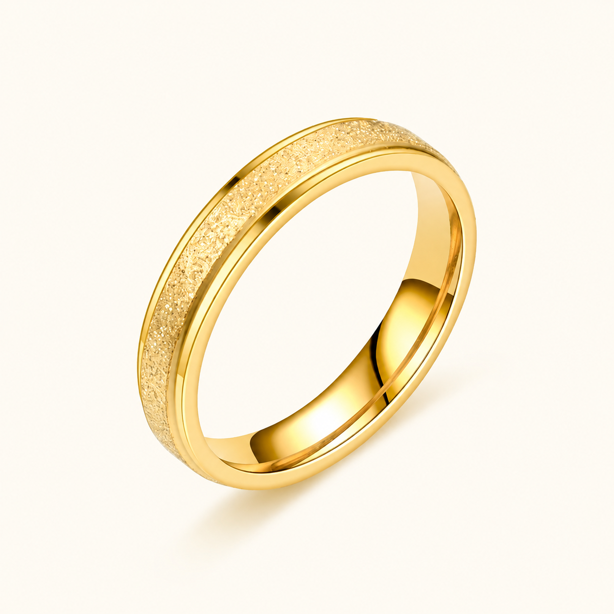 Textured Gold Band Ring