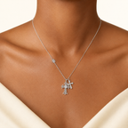Layered Double Cross Necklace