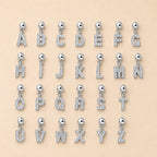 Glass Stone Initial Letter Necklace