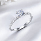 Solitaire Glass Stone Ring