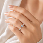 Solitaire Glass Stone Ring