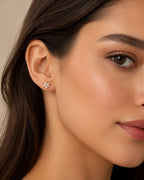 Star Glass Stone Stud Earrings