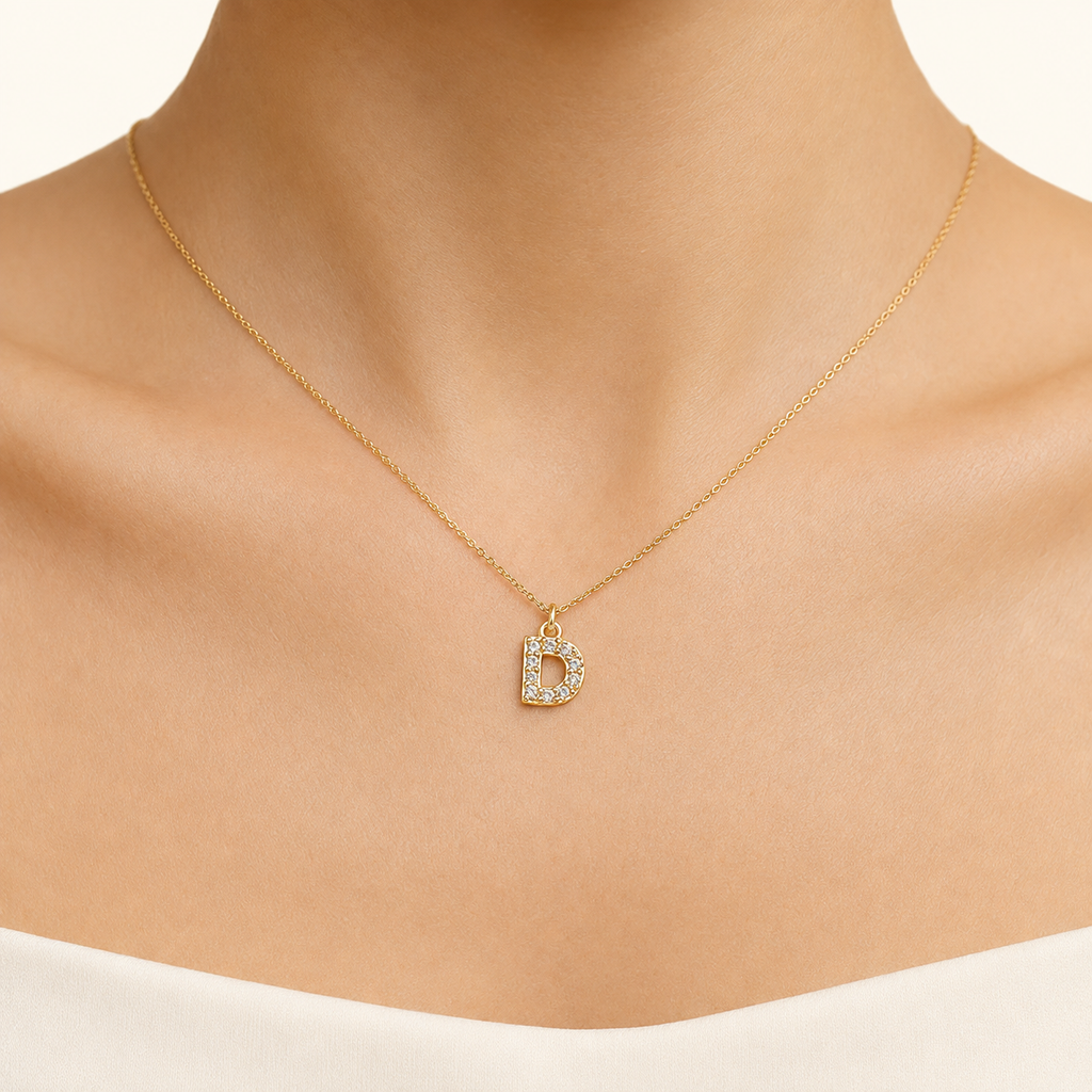 Sparkling Initial Pendant Necklace