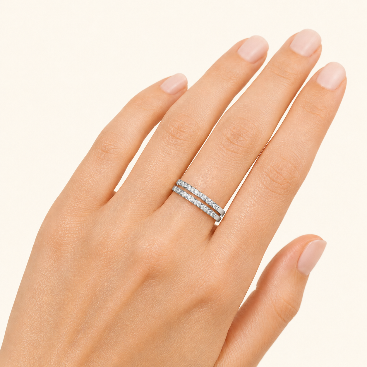 Double Row Sparkle Ring