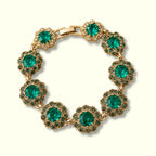 Emerald Green Glass Stone Bracelet