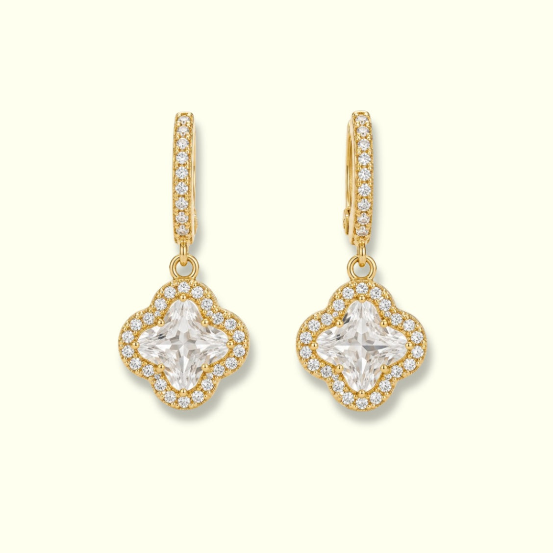 Glass Stone Drop Earrings