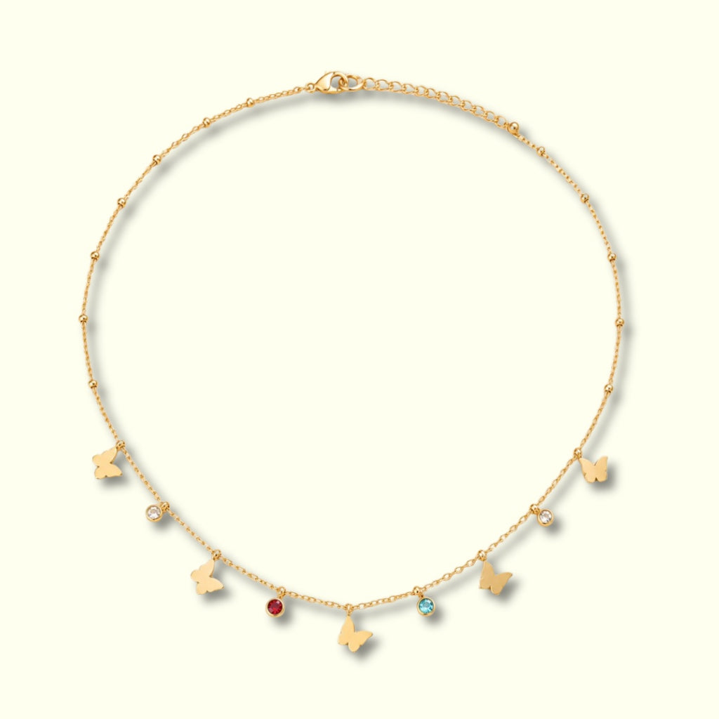 Golden Butterfly Charm Necklace