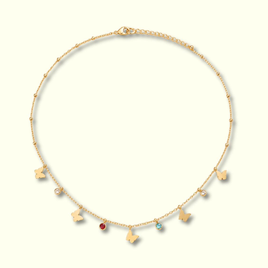 Golden Butterfly Charm Necklace