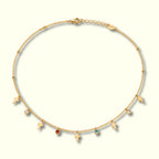 Golden Cross Charm Necklace