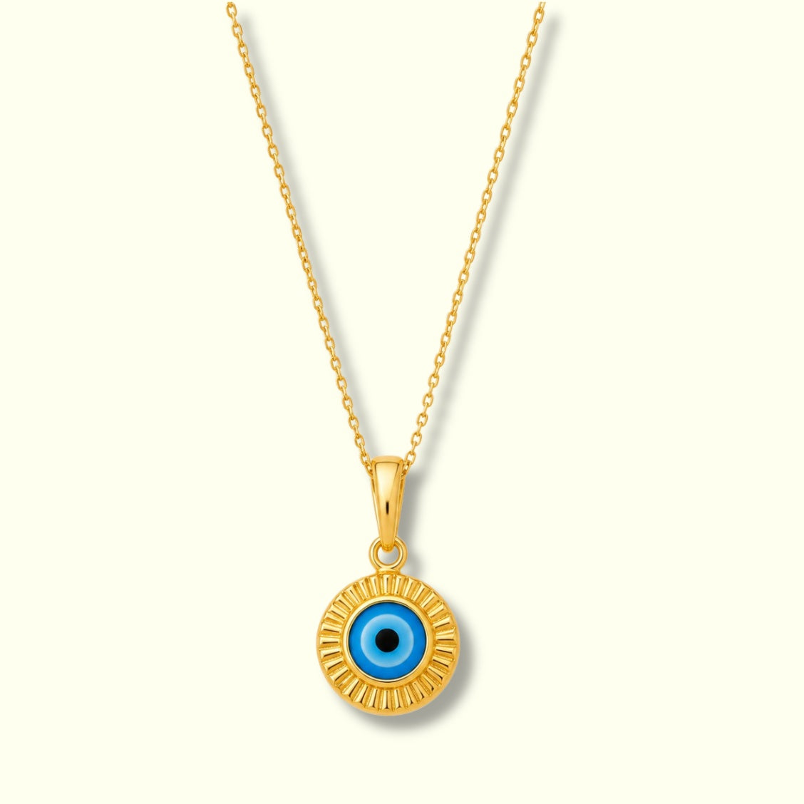 Golden Evil Eye Pendant Necklace