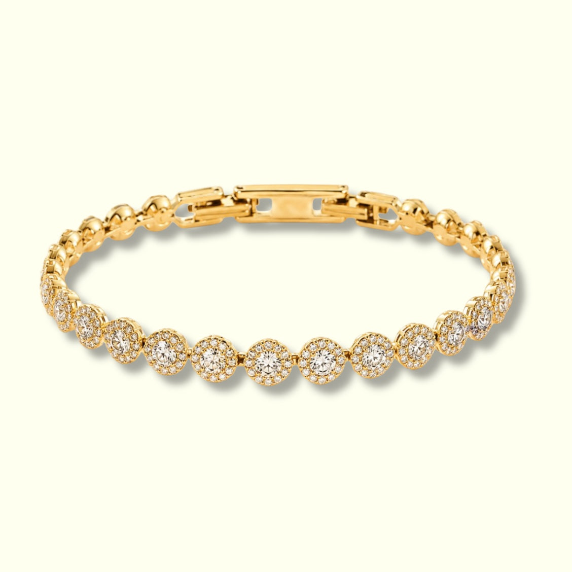 Golden Sparkle Tennis Bracelet