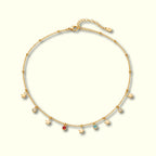 Golden Star & Crystal Charm Necklace