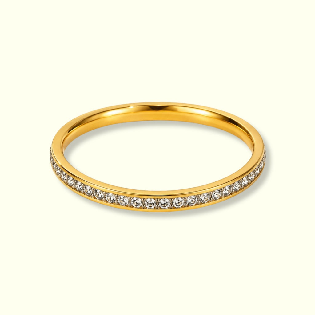 Pavé Glass Stone Ring