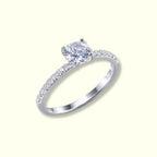Solitaire Glass Stone Ring