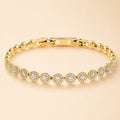 Golden Sparkle Tennis Bracelet