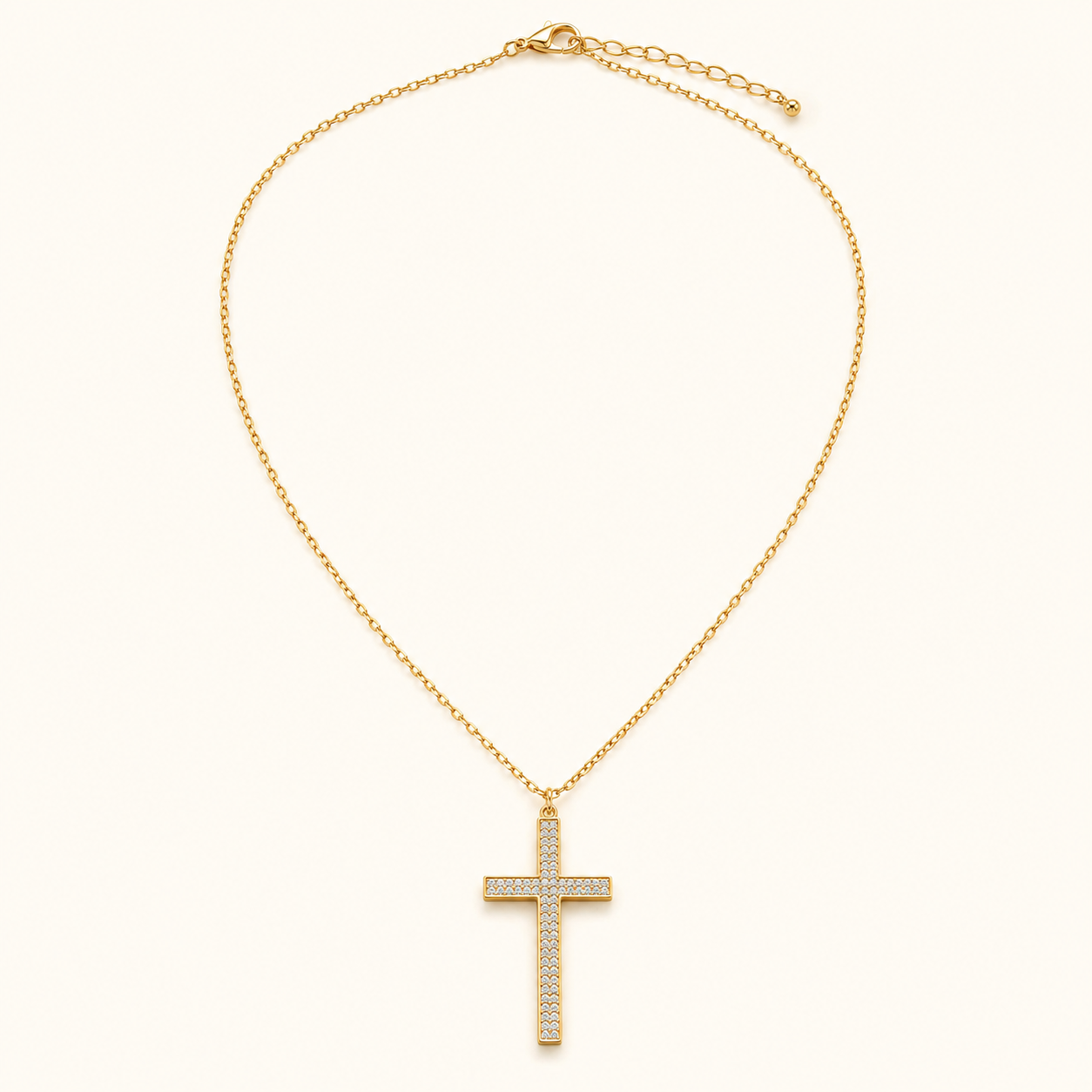 Sparkling Cross Pendant Necklace