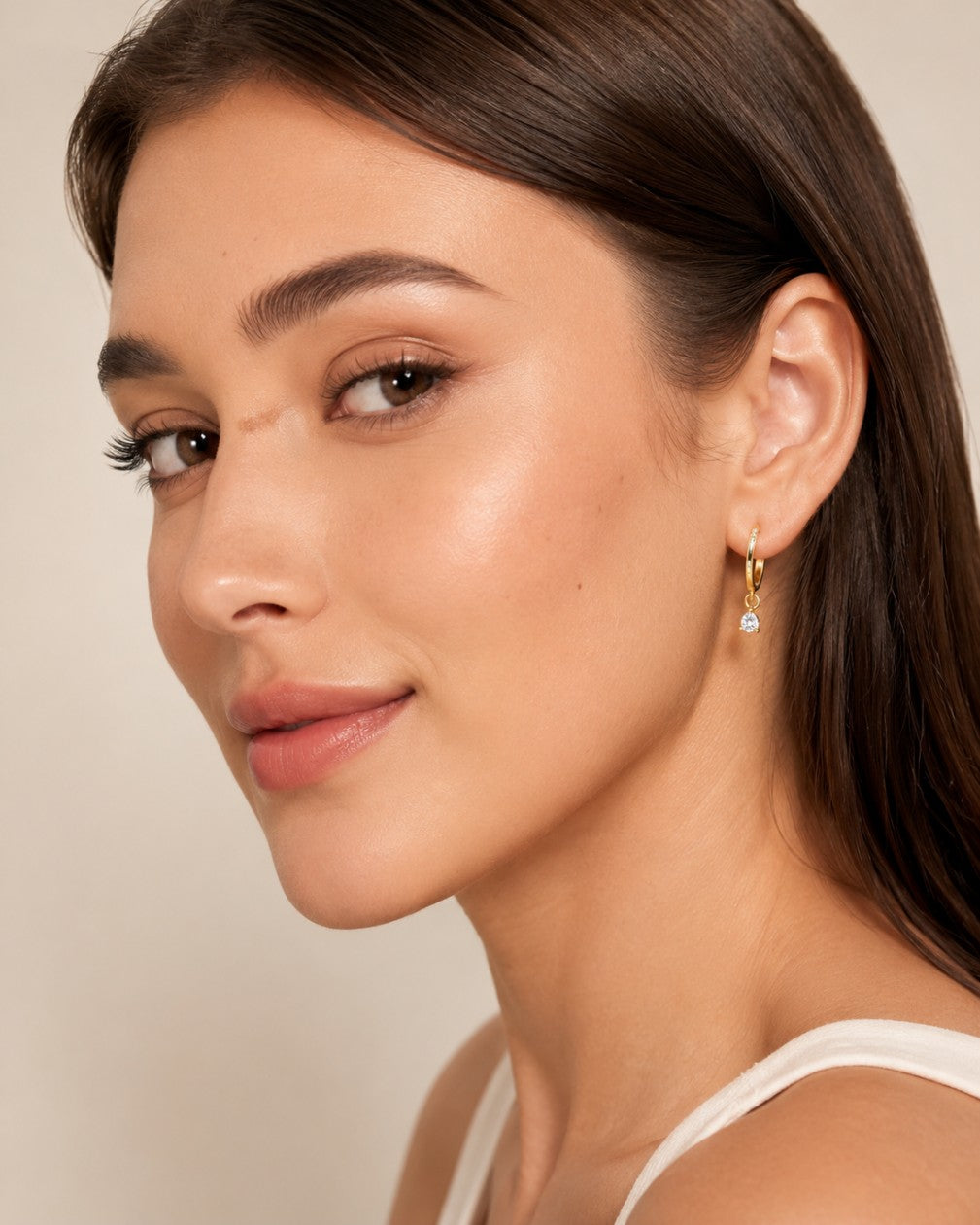 Golden Hoop Earrings Drop