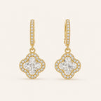 Glass Stone Drop Earrings