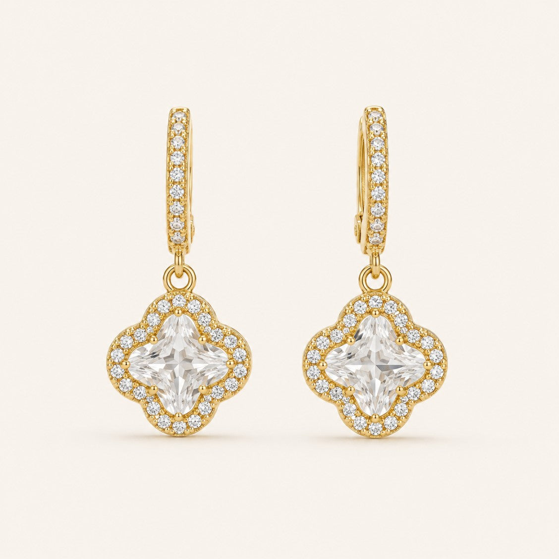 Glass Stone Drop Earrings