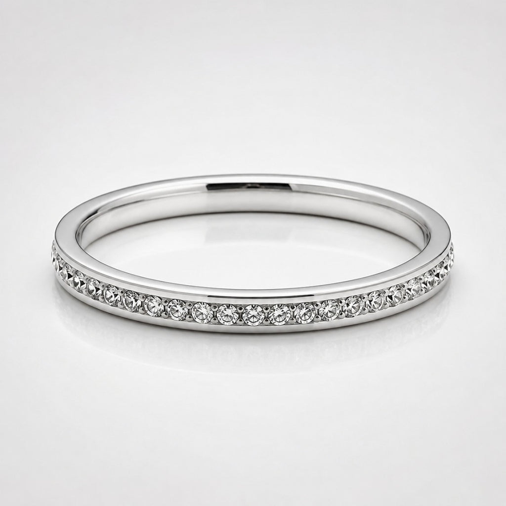 Pavé Glass Stone Ring