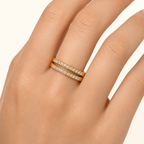 Double Row Sparkle Ring