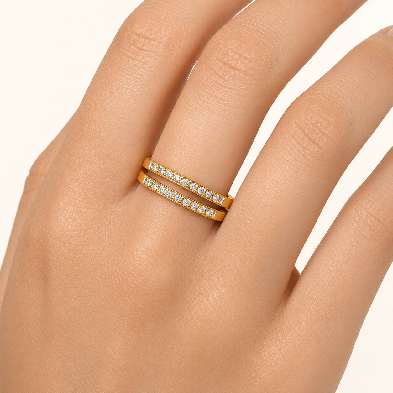 Double Row Sparkle Ring