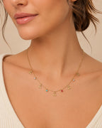 Golden Cherry Charm Necklace