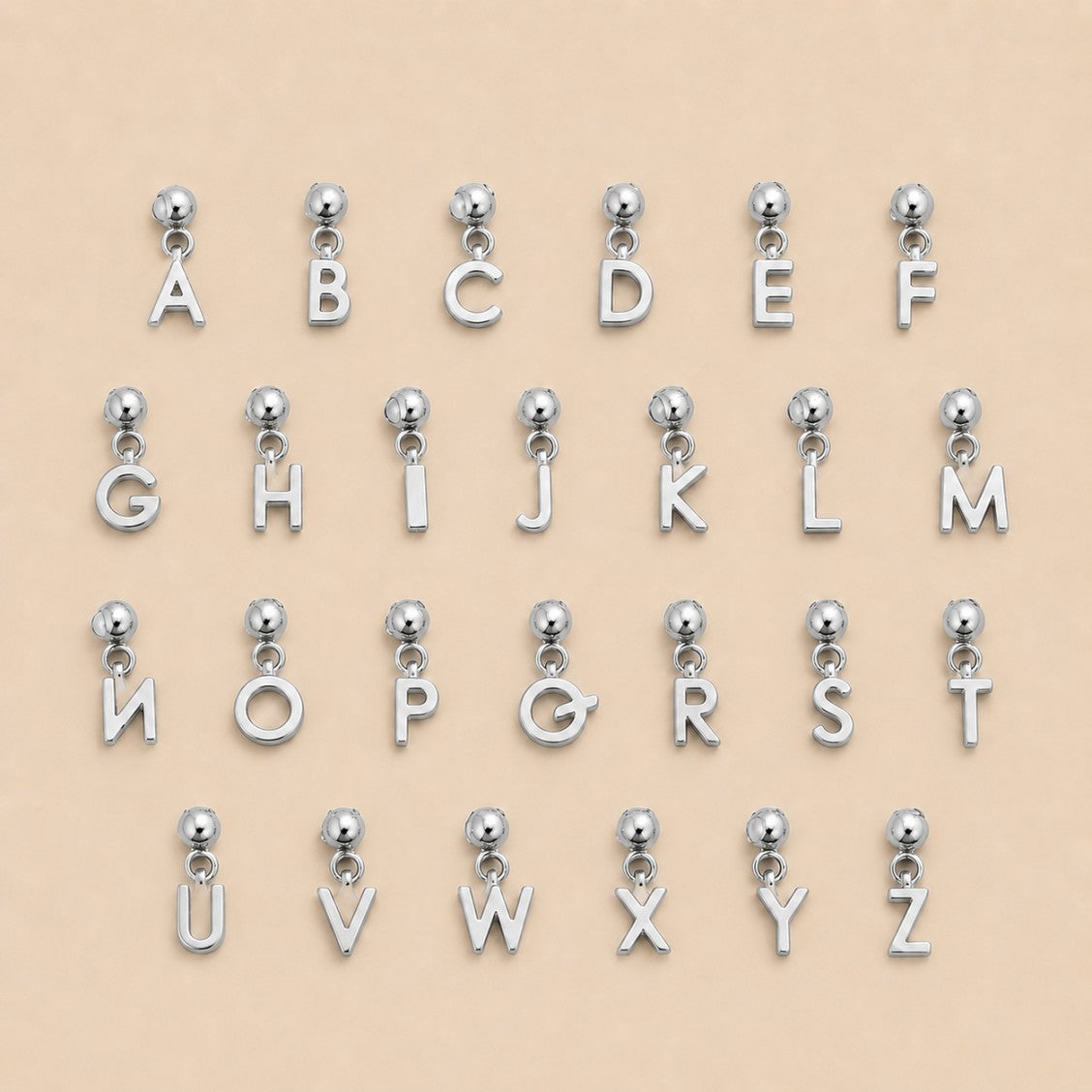 Plain Initial Letter Necklace