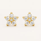 Star Glass Stone Stud Earrings