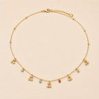 Golden Cherry Charm Necklace